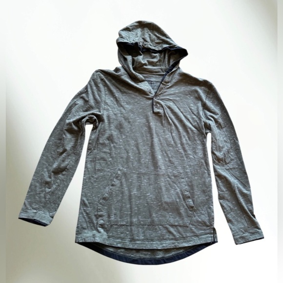 Straight Faded Hunter Green Lightweight Hooded Long Sleeve Top Size Large EUC - Picture 3 of 7